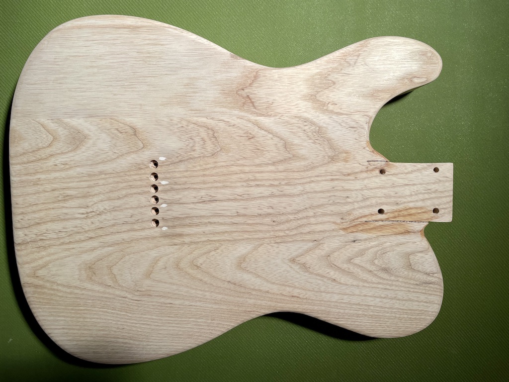 back of guitar body