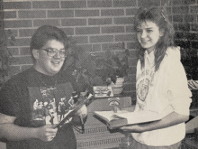 Year book of photo of me wearing my U2 shirt